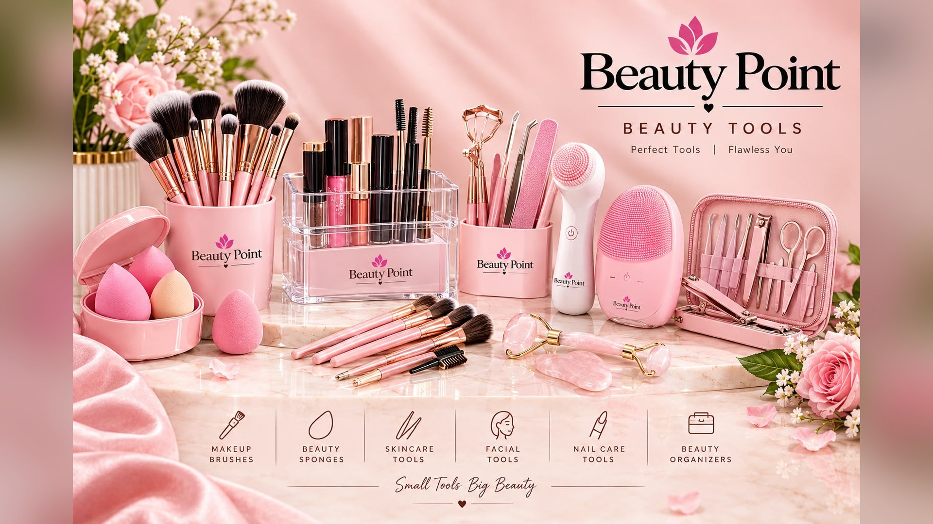Beauty Point brushes and beauty tools
